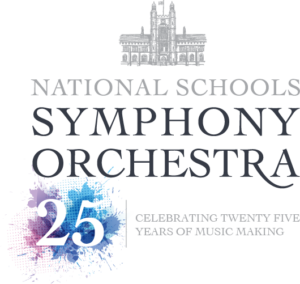 National Schools Symphony Orchestra's 25th anniversary logo