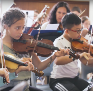 NSSO Academy violin players